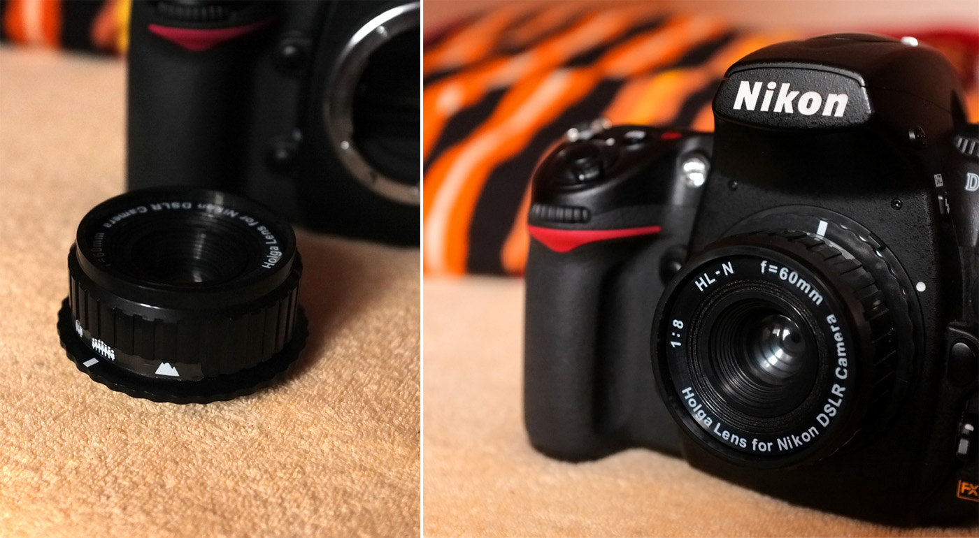 HOLGA HL-N Nikon DSLR Holga Lens F8.0 60mm Black Brand New UK - Foto 7